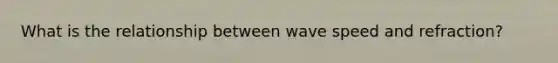 What is the relationship between wave speed and refraction?