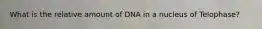 What is the relative amount of DNA in a nucleus of Telophase?