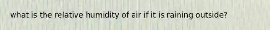 what is the relative humidity of air if it is raining outside?