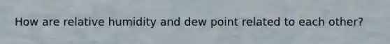 How are relative humidity and dew point related to each other?