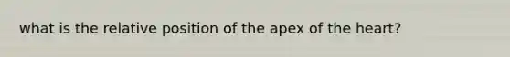 what is the relative position of the apex of the heart?