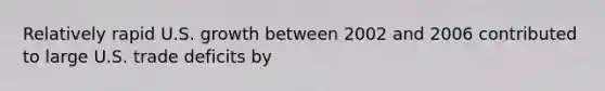 Relatively rapid U.S. growth between 2002 and 2006 contributed to large U.S. trade deficits by