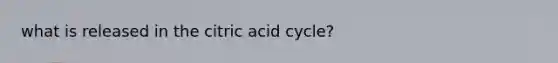 what is released in the citric acid cycle?