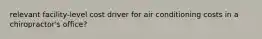 relevant facility-level cost driver for air conditioning costs in a chiropractor's office?