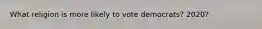 What religion is more likely to vote democrats? 2020?