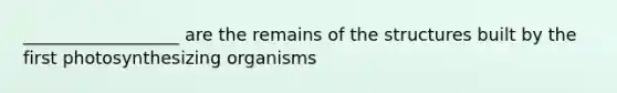 __________________ are the remains of the structures built by the first photosynthesizing organisms