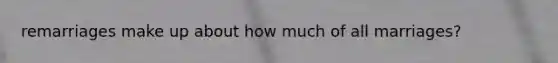 remarriages make up about how much of all marriages?
