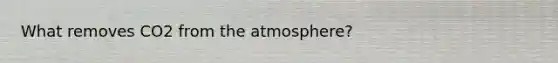 What removes CO2 from the atmosphere?