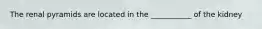 The renal pyramids are located in the ___________ of the kidney