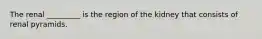 The renal _________ is the region of the kidney that consists of renal pyramids.
