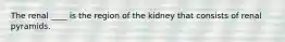 The renal ____ is the region of the kidney that consists of renal pyramids.