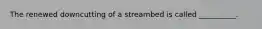 The renewed downcutting of a streambed is called __________.