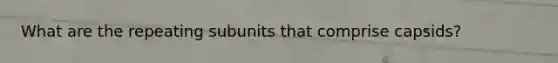 What are the repeating subunits that comprise capsids?