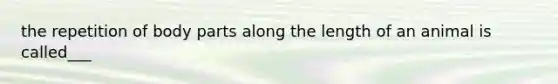 the repetition of body parts along the length of an animal is called___