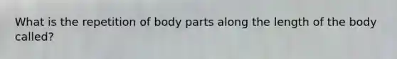 What is the repetition of body parts along the length of the body called?