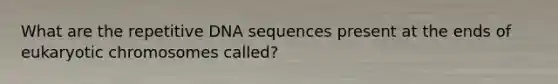 What are the repetitive DNA sequences present at the ends of eukaryotic chromosomes called?