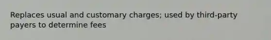 Replaces usual and customary charges; used by third-party payers to determine fees