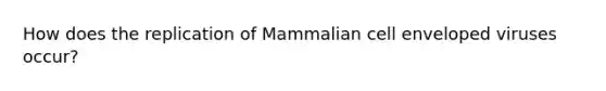 How does the replication of Mammalian cell enveloped viruses occur?