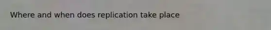 Where and when does replication take place
