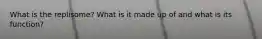 What is the replisome? What is it made up of and what is its function?