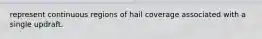 represent continuous regions of hail coverage associated with a single updraft.