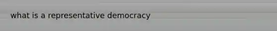 what is a representative democracy