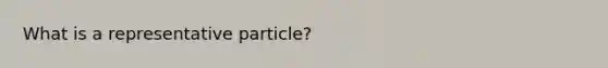 What is a representative particle?