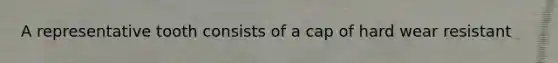 A representative tooth consists of a cap of hard wear resistant