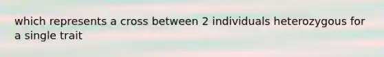 which represents a cross between 2 individuals heterozygous for a single trait