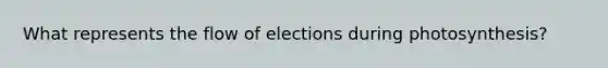 What represents the flow of elections during photosynthesis?