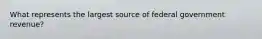 What represents the largest source of federal government revenue?
