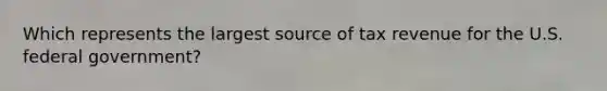 Which represents the largest source of tax revenue for the U.S. federal government?