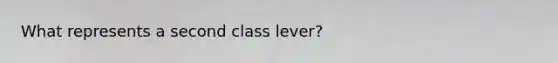 What represents a second class lever?