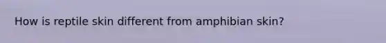 How is reptile skin different from amphibian skin?