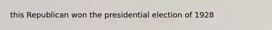 this Republican won the presidential election of 1928