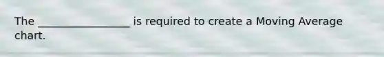 The _________________ is required to create a Moving Average chart.