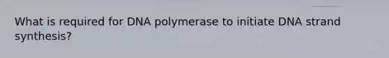 What is required for DNA polymerase to initiate DNA strand synthesis?