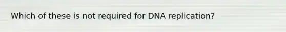 Which of these is not required for DNA replication?