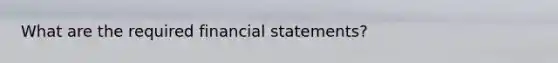 What are the required financial statements?