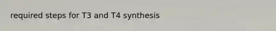 required steps for T3 and T4 synthesis