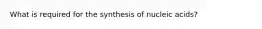 What is required for the synthesis of nucleic acids?