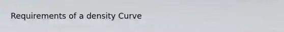 Requirements of a density Curve