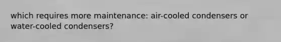 which requires more maintenance: air-cooled condensers or water-cooled condensers?