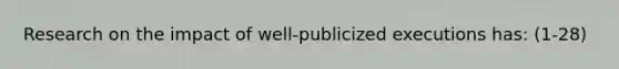 Research on the impact of well-publicized executions has: (1-28)