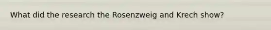 What did the research the Rosenzweig and Krech show?