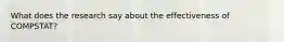What does the research say about the effectiveness of COMPSTAT?
