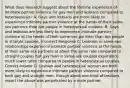 What does research suggest about the lifetime experience of intimate partner violence for gay men and lesbians compared to heterosexuals? A. Gays and lesbians are more likely to experience intimate partner violence at the hands of their same-sex partners than are people in heterosexual couples. B. Gays and lesbians are less likely to experience intimate partner violence at the hands of their same-sex partners than are people in straight couples. Incorrect Response C. Lesbians in same-sex relationships experience intimate partner violence at the hands of their same sex partners at about the same rate compared to straight couples but gay men in same-sex couples experience much lower rates compared to people in heterosexual couples. Correct Answer D. Lesbian and heterosexual women are both more likely to experience intimate partner violence compared to both gay and straight men, though about one-third of lesbians report the abuse was perpetrated by a male partner.