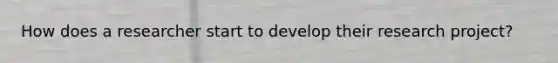 How does a researcher start to develop their research project?