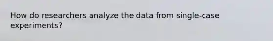 How do researchers analyze the data from single-case experiments?