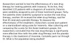 Researchers wanted to test the effectiveness of a new drug therapy for treating patients with insomnia. To do​ this, they identified 135 patients with a diagnosis of insomnia. Patients were randomly assigned to one of three treatment groups. Forty-five patients were randomly assigned to receive the new drug​ therapy, another 45 received the older drug​ therapy, and the final 45 received a placebo therapy. To measure the effectiveness of the​ treatment, researchers scored each patient on a standardized rating scale for insomnia. After collecting and comparing the scores for the three treatment​ groups, the researchers concluded that the new drug therapy is significantly more effective than both the older drug therapy and the placebo therapy in the treatment of insomnia. Complete parts​ (a) through​ (f). What is the population being​ studied?